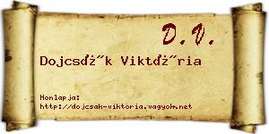 Dojcsák Viktória névjegykártya